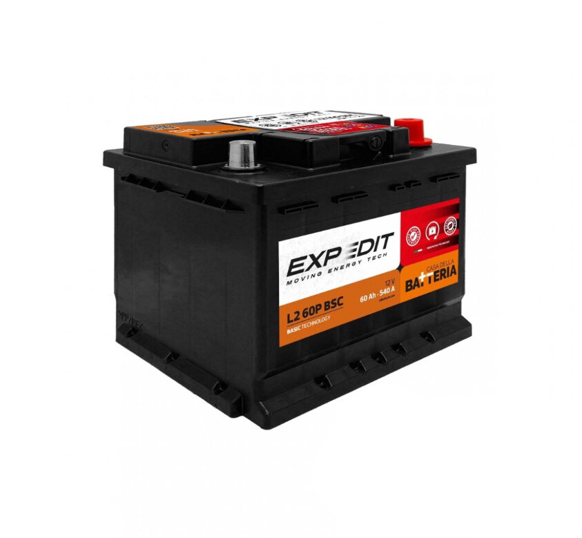 BATTERIA AUTO 60Ah LA CASA DELLA BATTERIA L2 60P (DX) SPUNTO 540A = FIAMM VARTA