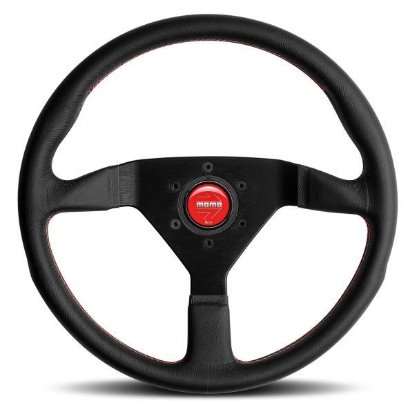 Momo Volante Montecarlo nero-rosso 350 mm