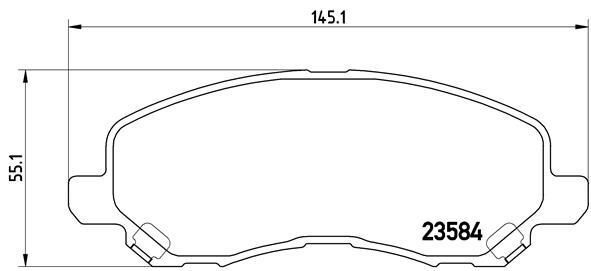 BREMBO P 54 030X Kit pastiglie freno per MITSUBISHI ASX (GA_W_), ECLIPSE II (D3_