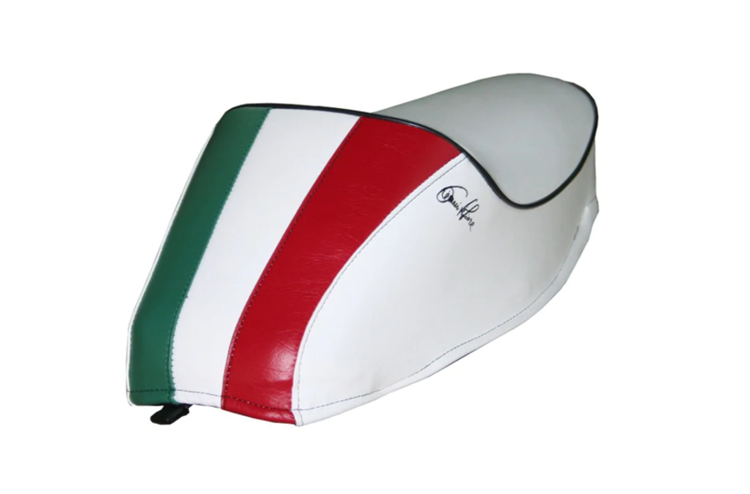SELLA VESPA 50 CON GOBBA TRICOLORE BIANCA