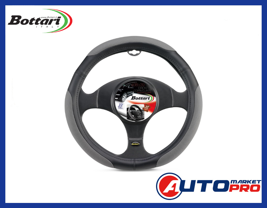 COPRIVOLANTE BOTTARI 16287 IN TPE ORION NERO/GRIGIO 37/39 CM IMPUGNATURA MORBIDA