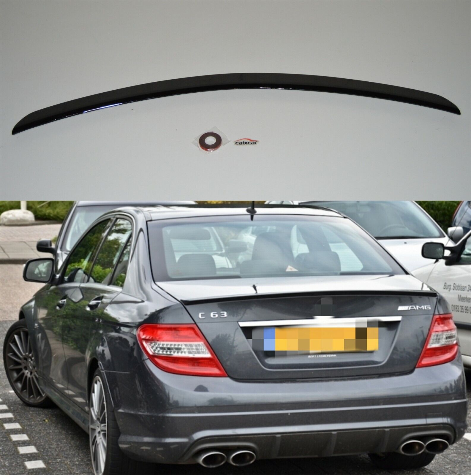 Alettone Mercedes Benz Classe C W204 C63 2007-2015 Spoiler Nero Lucido Spoiler