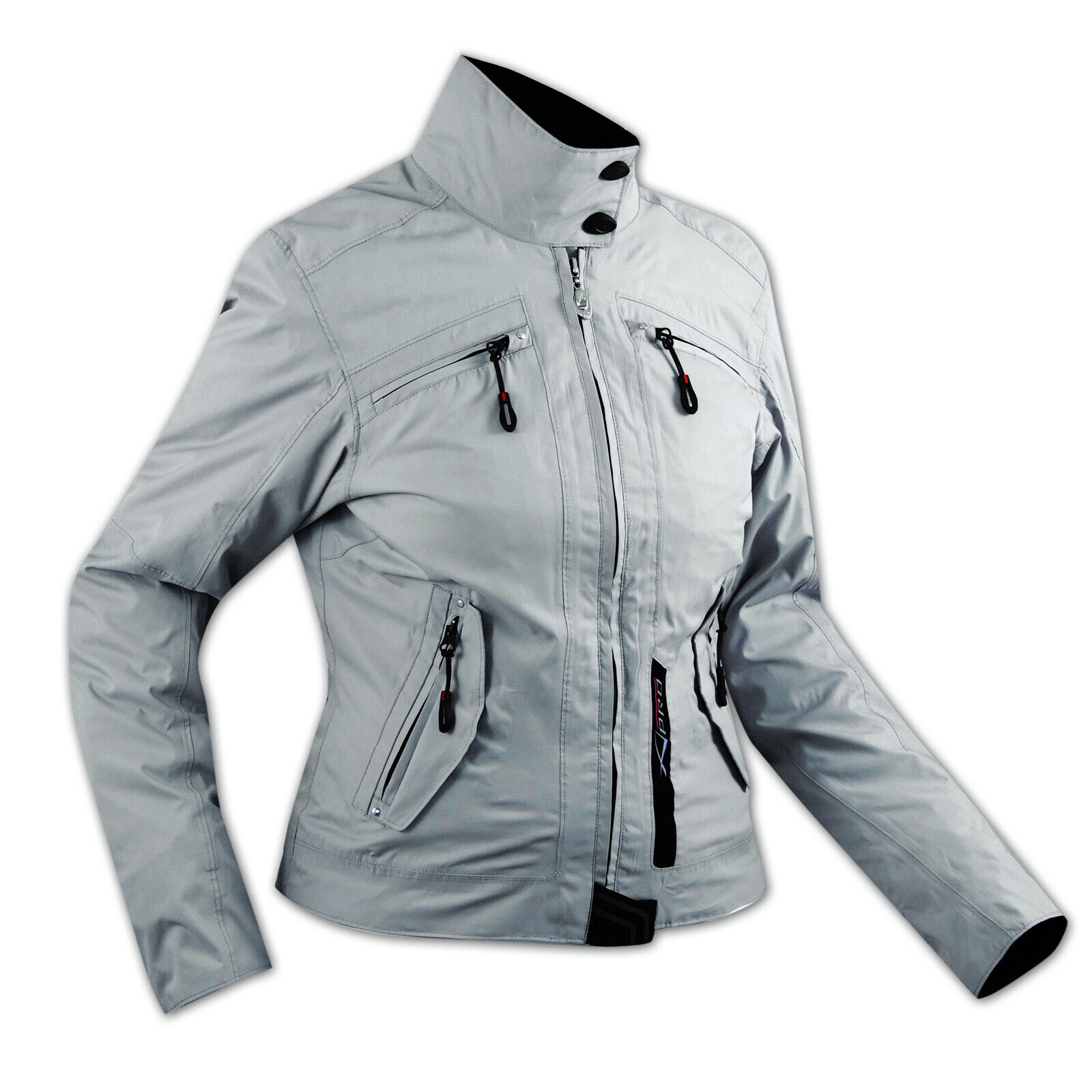 Ladies Textile Waterproof CE Armour Thermal Jacket Motorcycle Scooter Grey S