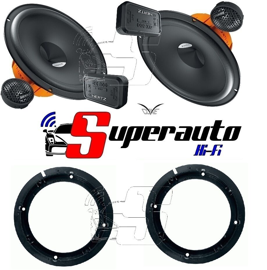 Hertz DSK 165 dsk165.3 Altoparlanti 2 vie + supporti casse Volkswagen Golf VI V
