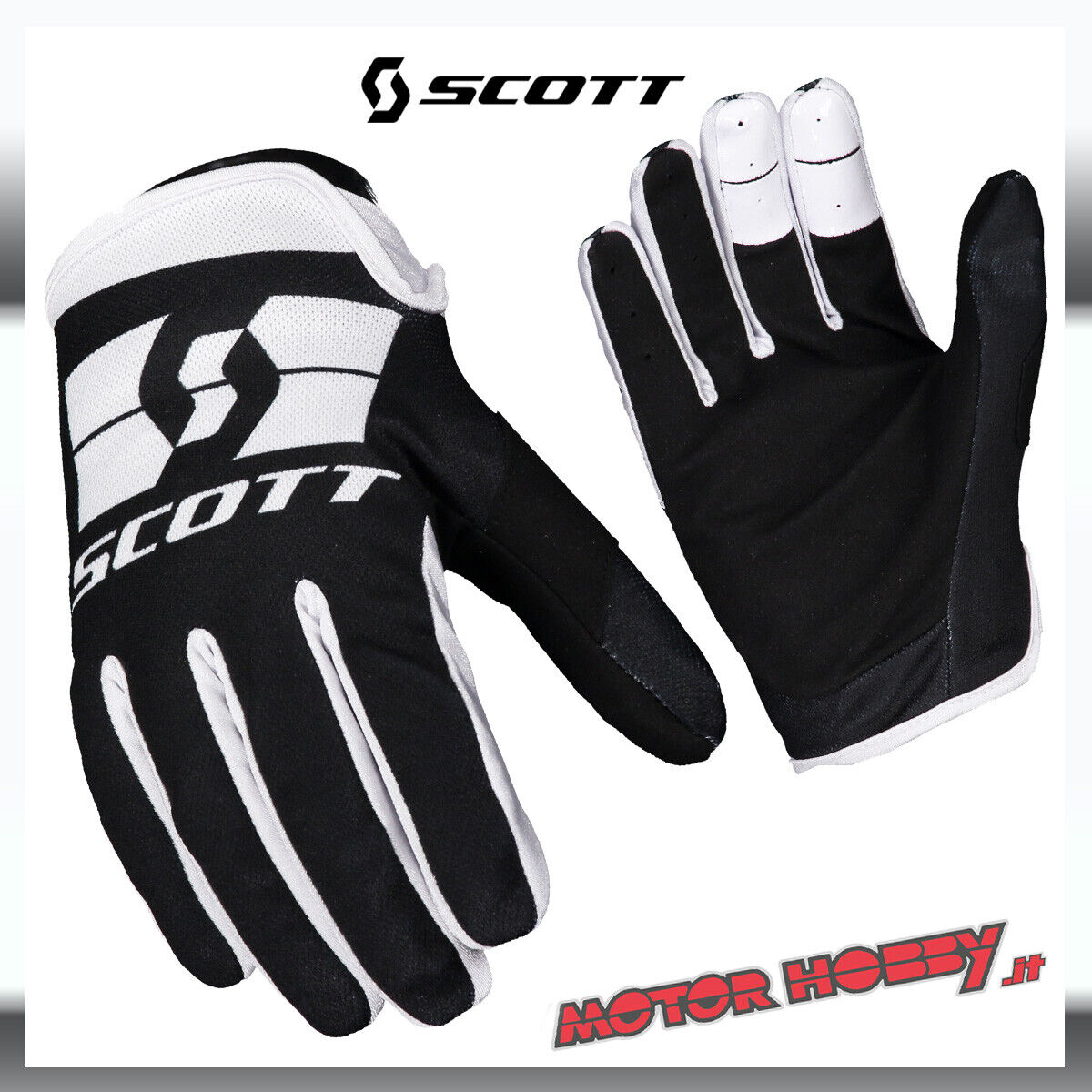 GUANTO CROSS ENDURO SCOTT GLOVE 250 SWAP COLORE NERO BIANCO TAGLIA L (10)