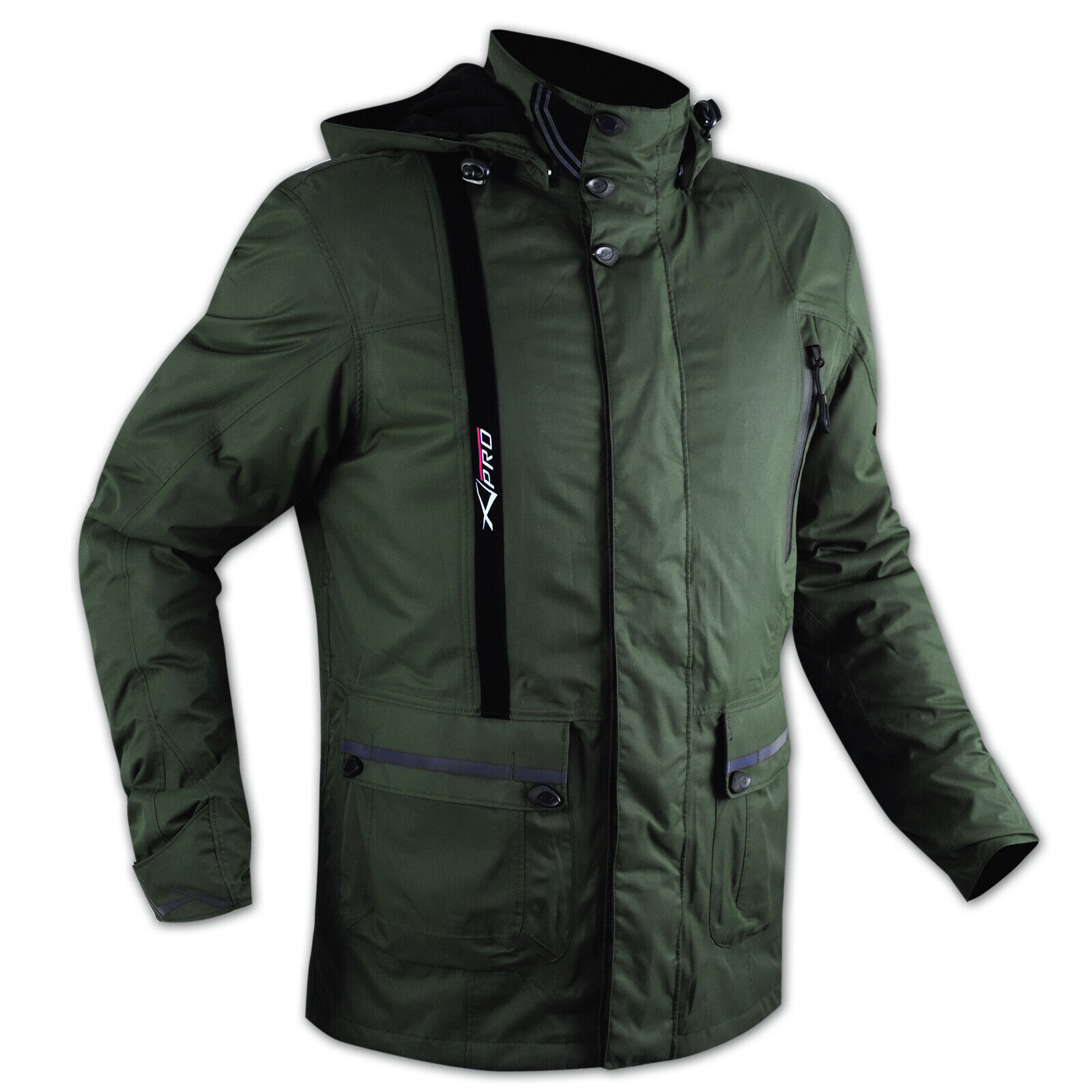 Warm Waterproof Armour CE Textile Motorcycle Motorbike Scooter Jacket Green M