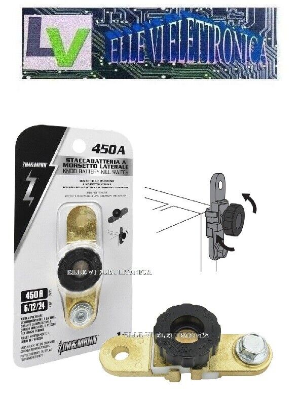 26-1 ZIMM&MANN Morsetto Staccabatteria 12/24V 450A Stacca Batteria Auto