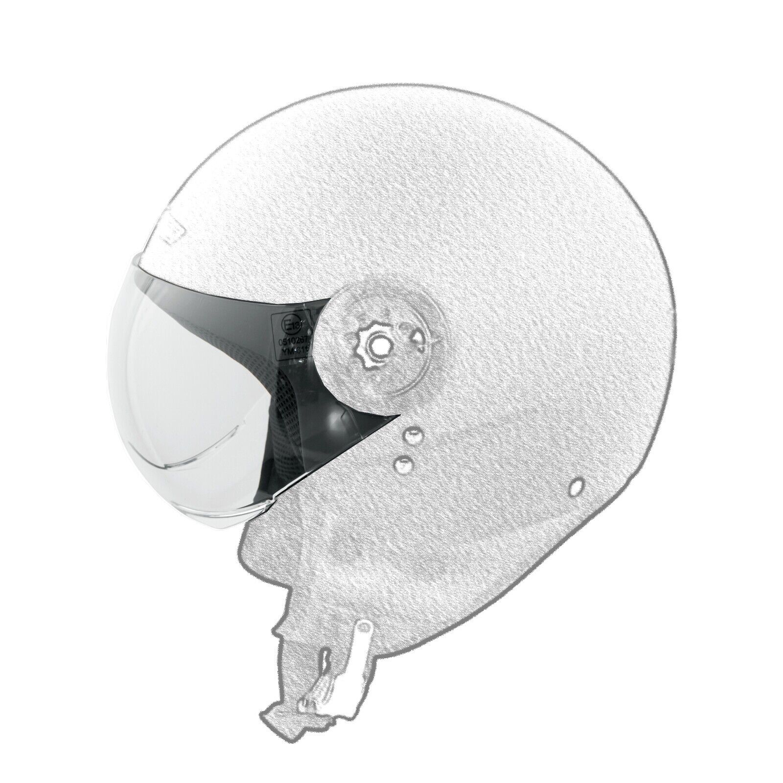 Transparent Jet Helmet Visor Replacement model BRECKOUT A-Pro