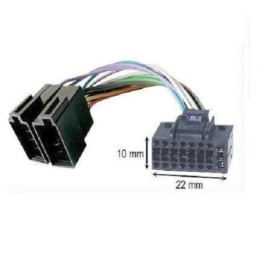 Cavo Adattatore Iso 10 x 22mm Autoradio JVC KD-R452 KD-R453 KD-R461