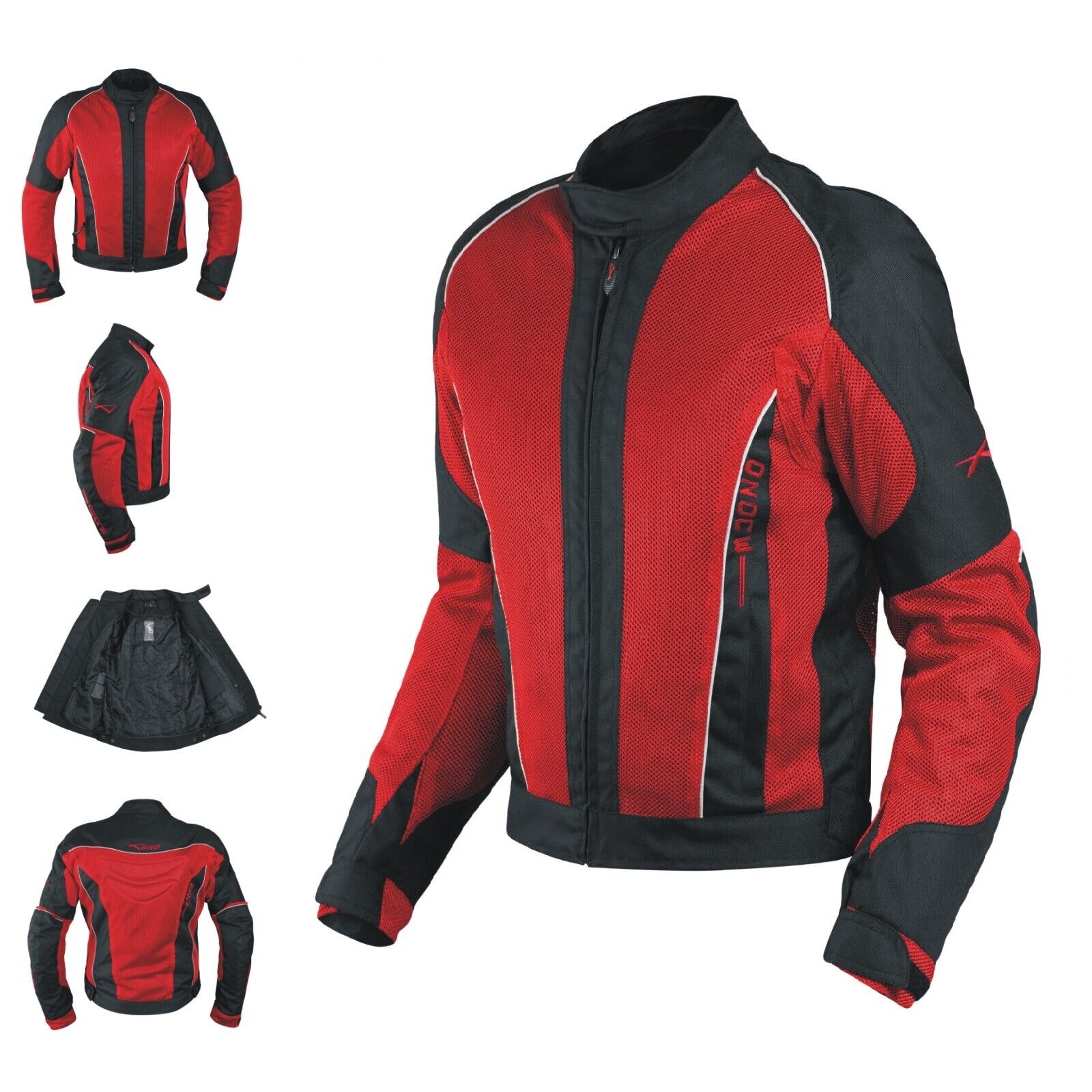 Ladies Mesh Water liner Summer Jacket women Motorcycle Motorbike Red M
