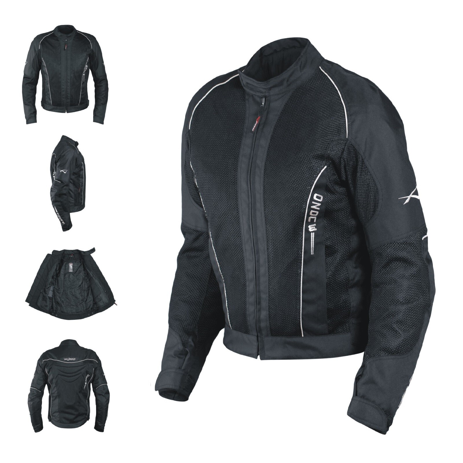 Ladies Mesh Water liner Summer Jacket women Motorcycle Motorbike Black M