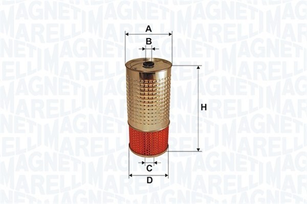 Magneti Marelli Filtro Olio MERCEDES-BENZ 190 D 2.0 Filtro Olio PER AC, HURTH, V