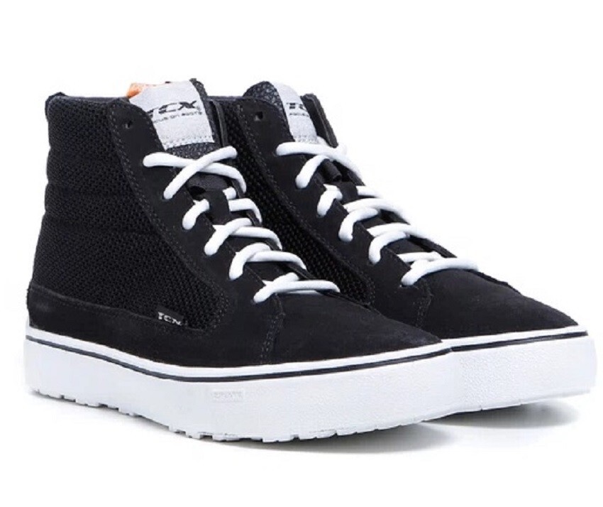 SCARPE ESTIVE SHOES DONNA MOTO TCX STREET 3 LADY AIR NERO BIANCO TG 36