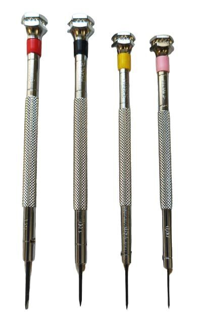 KD89 Horotec MSA01.003 - Set di 4 cacciaviti classici per orologiaio, in (m0a)