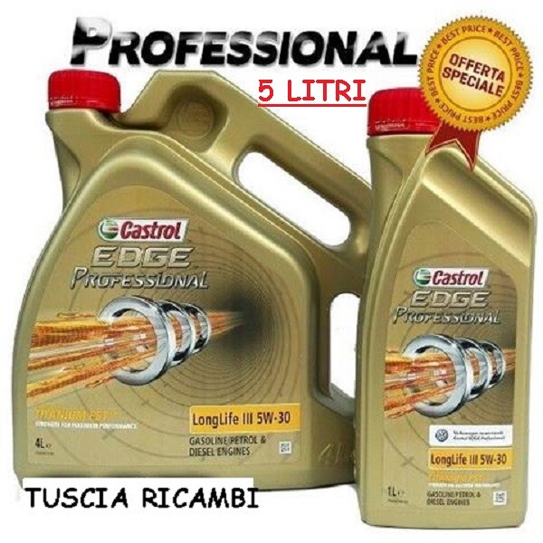 5 LT OLIO MOTORE CASTROL EDGE FST 5W30  LongLife VW -  ACEA C3 OE GRUPPO VW-AUDI
