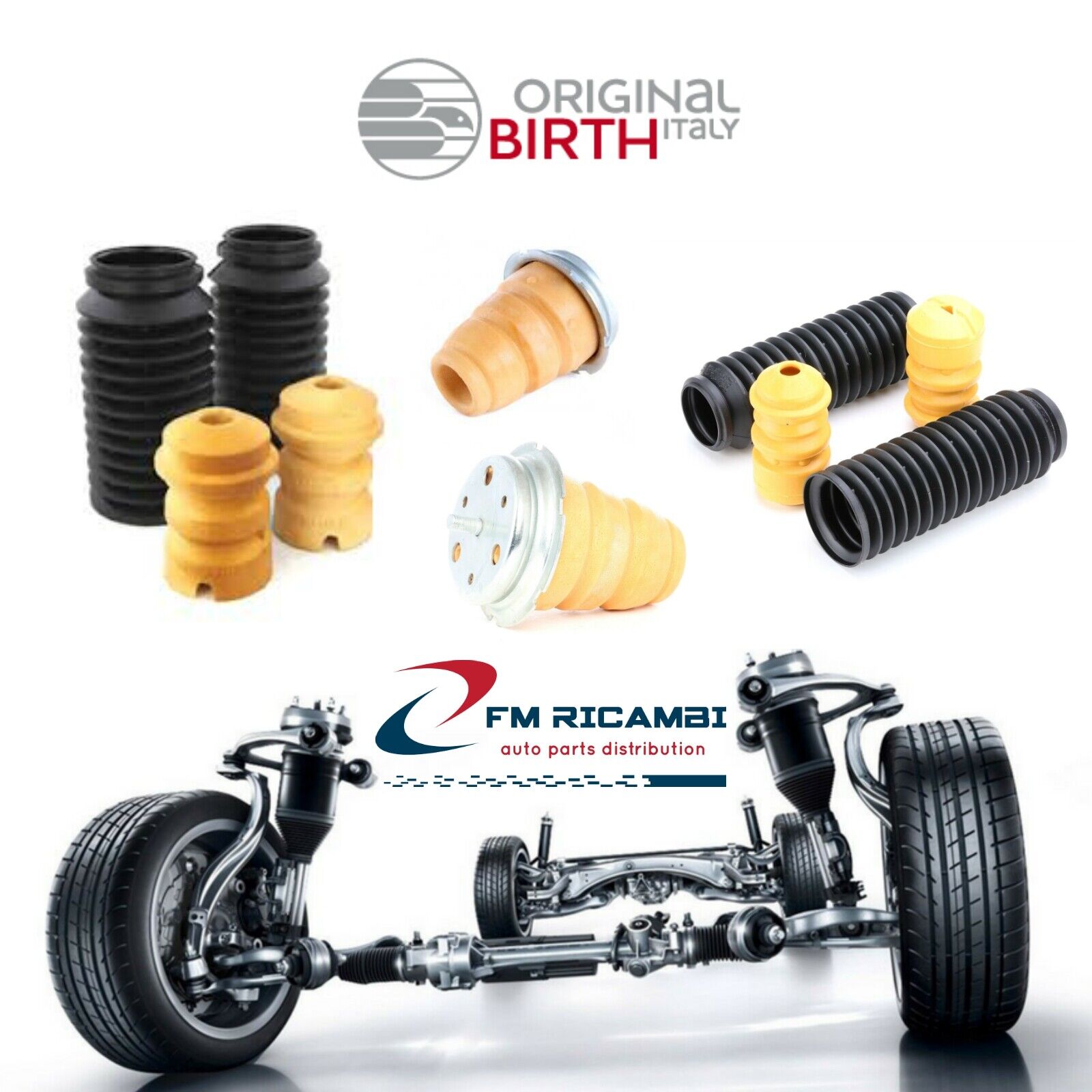 51853 ORIGINAL BIRTH TAMPONE AMMORTIZZATORE PER SEAT IBIZA 08> PER VW POLO 01>