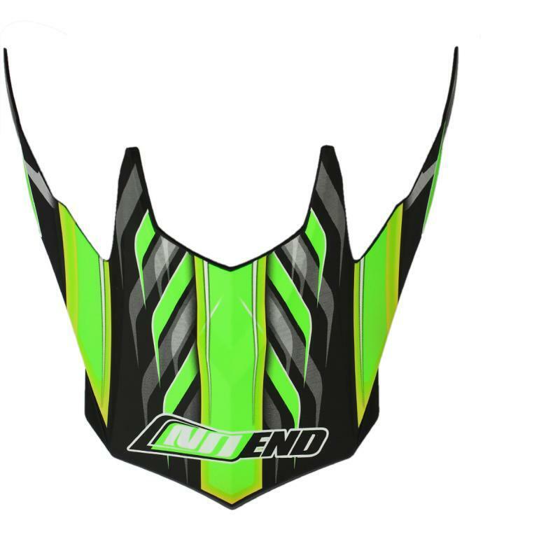 VISIERINA CASCO CROSS NOEND DEFCON 5 NERO / VERDE MAT