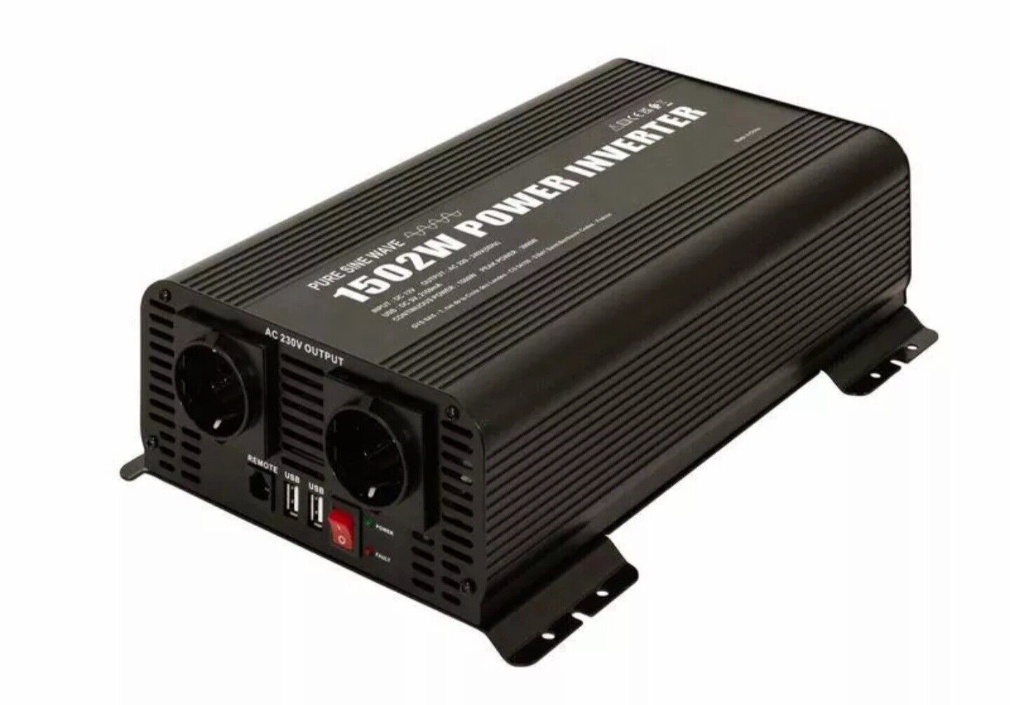 CONVERTITORE INVERTER 1500W - 12V + TELECOMANDO DI SORVEGLIANZA 67370 GYS