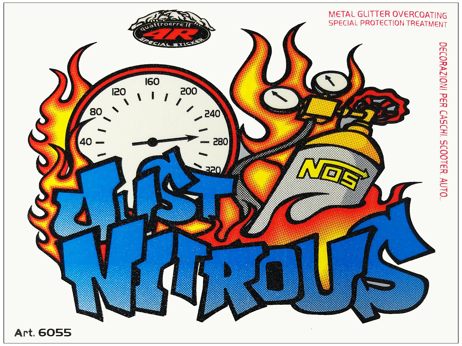 Adesivi Stickers Just Nitrous 10 x 12 cm