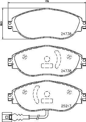 BREMBO P 85 144X Kit pastiglie freno per VW ARTEON (3H7, 3H8), ARTEON SHOOTING B
