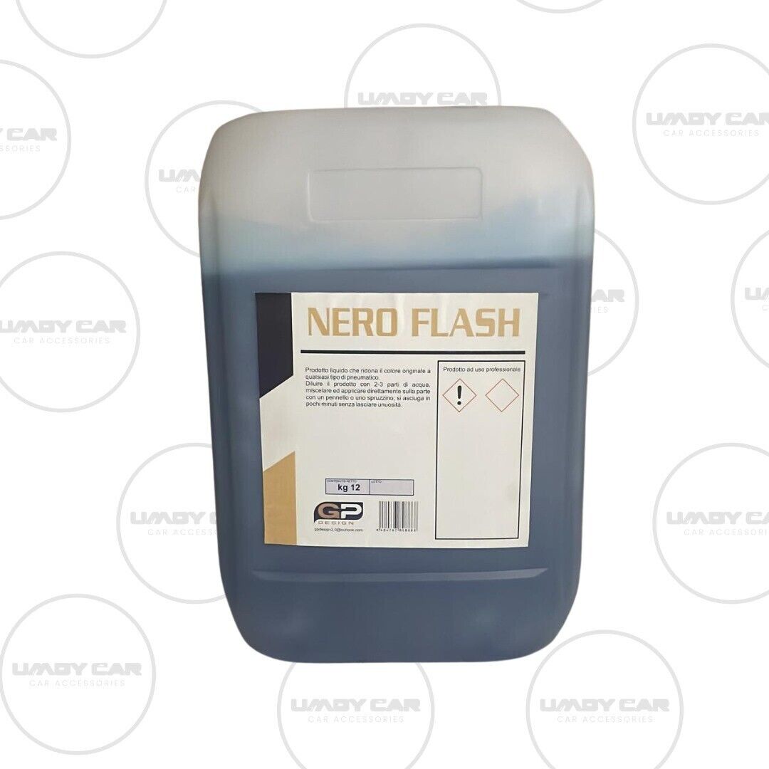 NERO GOMME NERO FLASH DA 12 KG ASSOLUTO PRODOTTO DA DILUIRE PER RUOTE GOMME