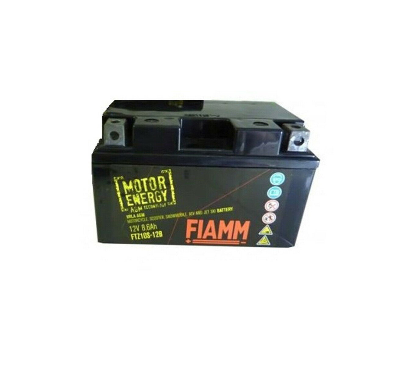 BATTERIA MOTO AGM FIAMM FTZ10S-12B BS 12V 8,6 AH PRONTA ALL'USO = YUASA YTZ10S-B