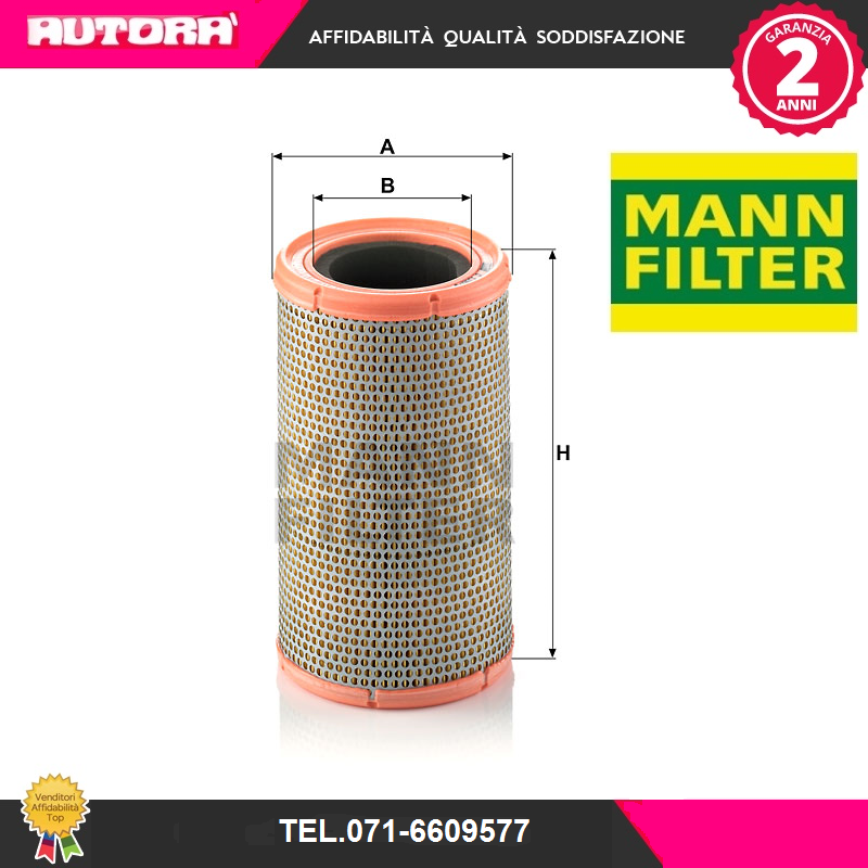 C13803 Filtro aria adatto a Renault Megane I (MARCA MANN)