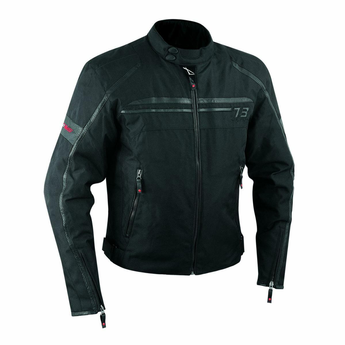 Motorcycle Motorbike Waterproof Textile Thermal Jacket CE Armoured Black XL