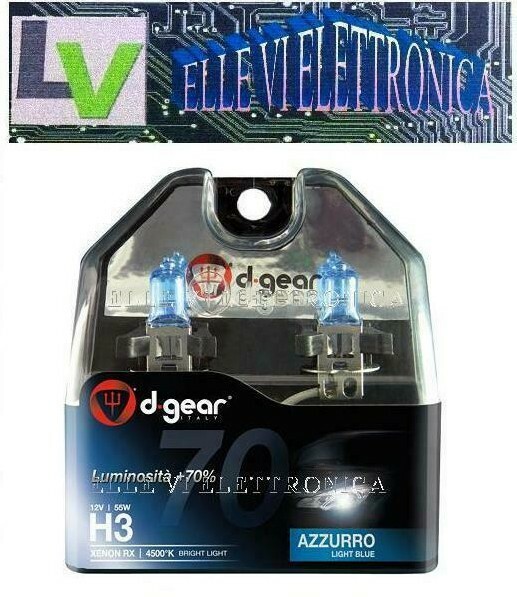 4-13 D-GEAR Coppia Lampade Auto Moto Effetto Xenon H3 RX + 70% 12V Luce 4500 K