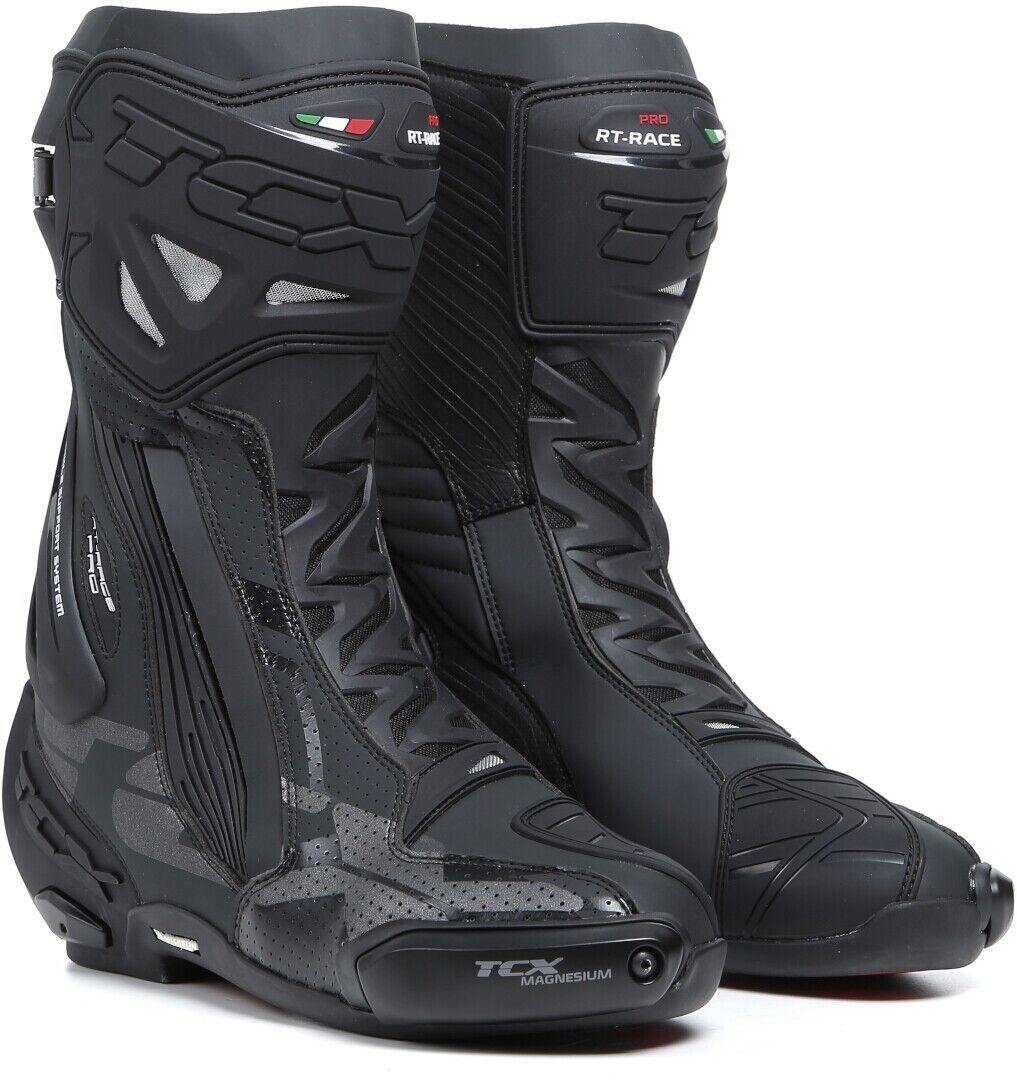 STIVALI BOOTS MOTO RACING TCX RT-RACE PRO AIR BLACK REFLEX TCS TORSION TG 45