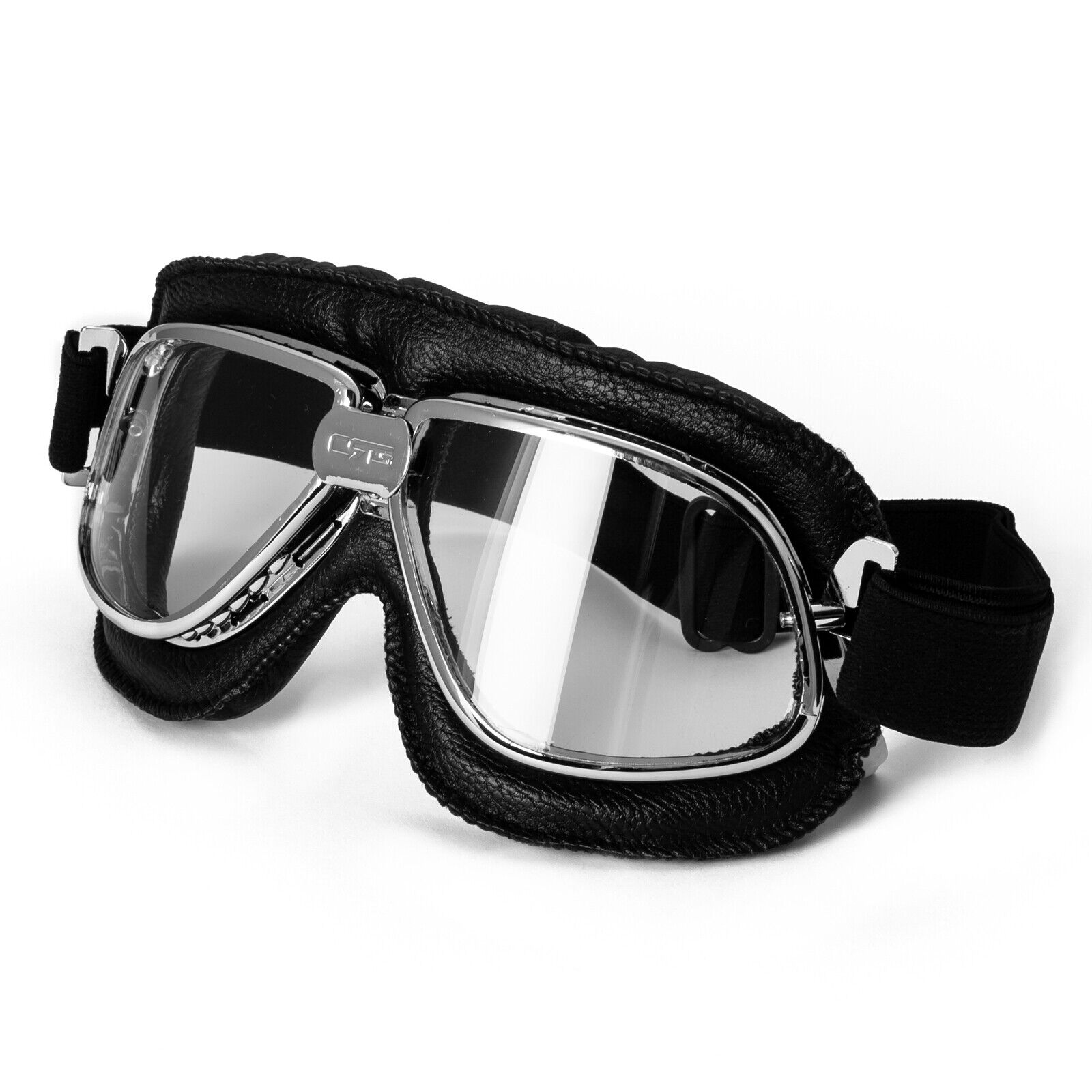 Motorcycle Cruiser Goggles Vintage Sport Anti Fog Motorbike Silver Black