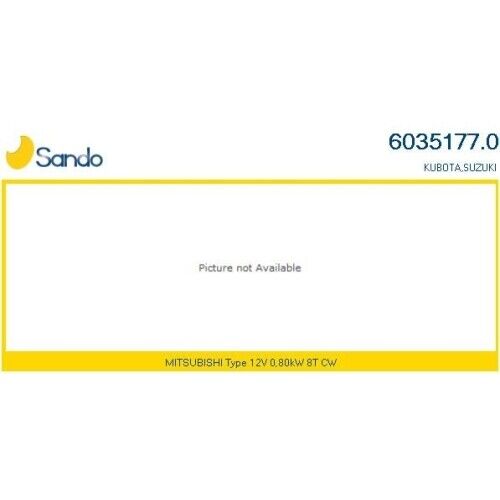 Motorino D'avviamento Sando 6035177.0 per Mitsubishi Suzuki