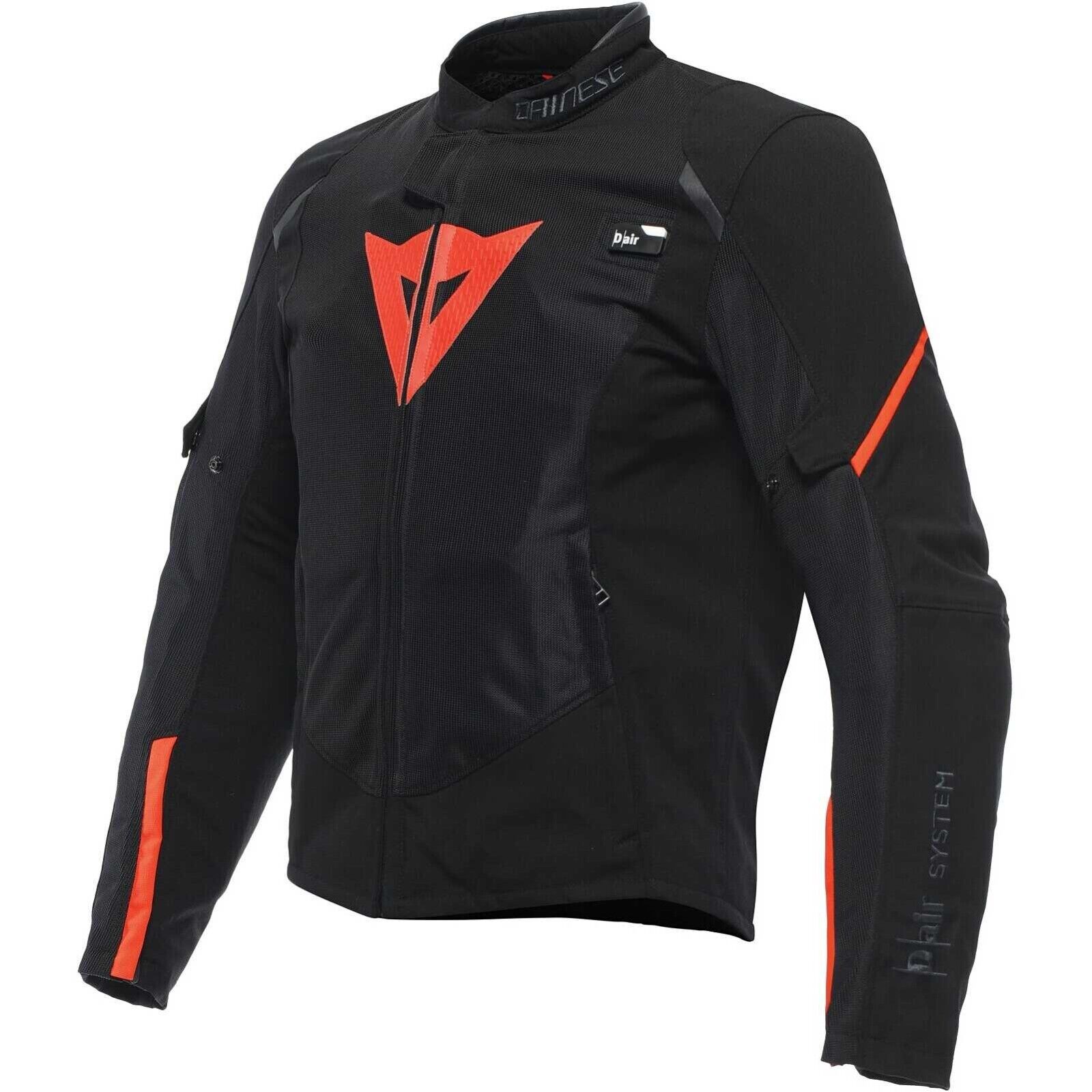 GIACCA MOTO TRAFORATA AIRBAG D-AIR DAINESE SMART JACKET LS SPORT BLACK RED TG 54