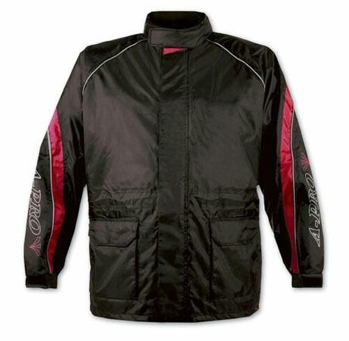 Rain Jacket Warterproof Over Coat Motorcycle Motorbike Scooter Lined Red M