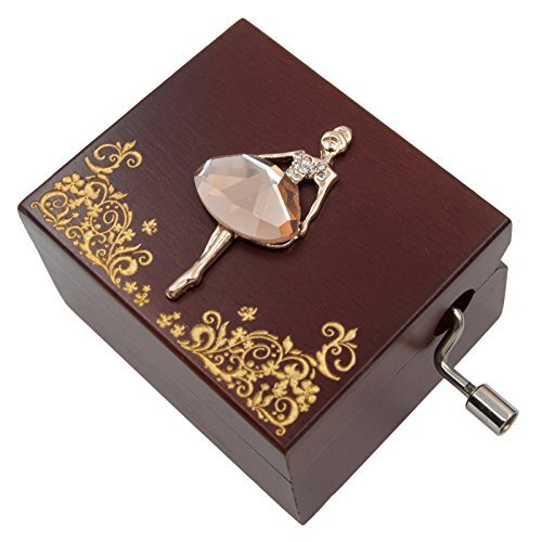 Mini Handcrank Music Box Tune of Happy Birthday(Ballerine) (q2F)