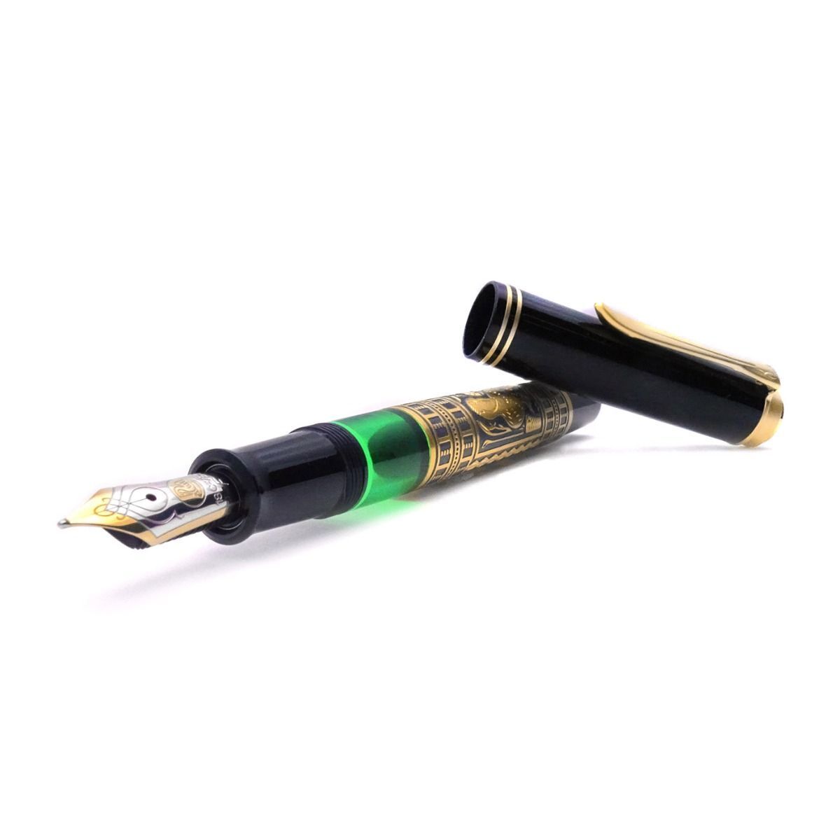 Penna stilografica Pelikan toledo M700 Souveran verde nera pennino extra fine