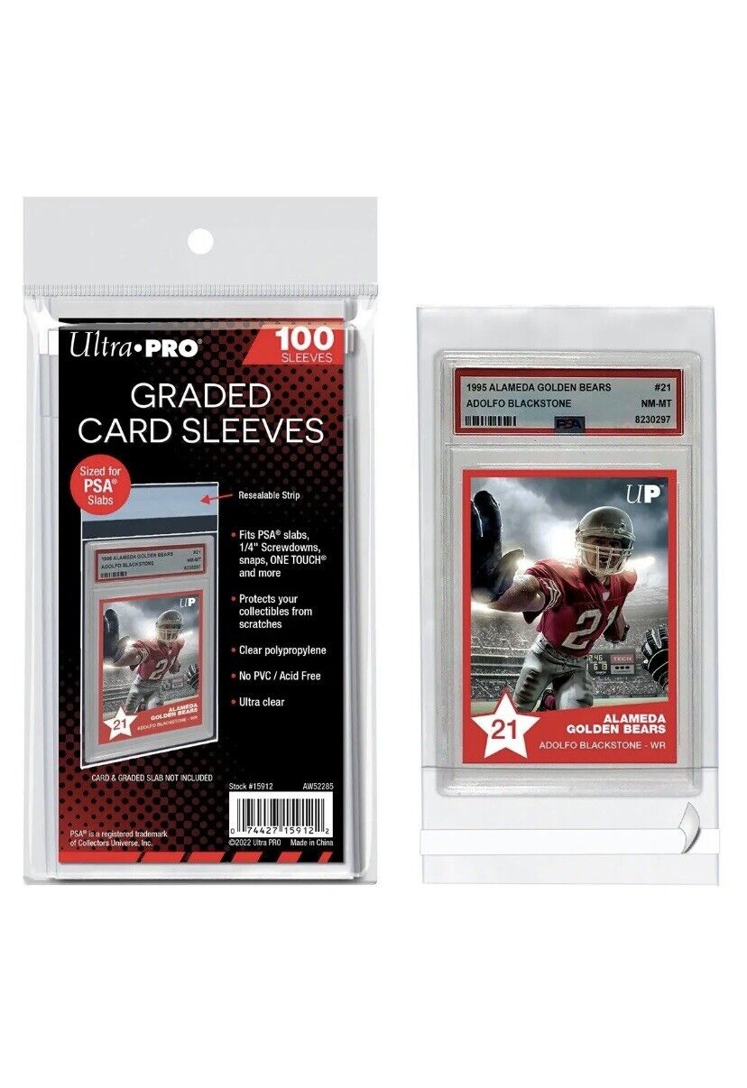 graded card sleeves ultra pro fit perfect per carte gradate psa e graad pokemon