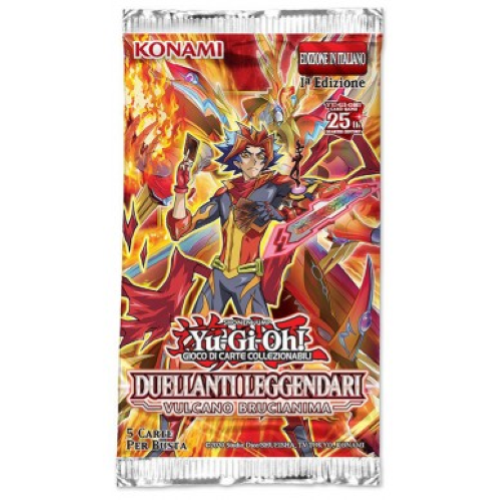Yu-Gi-Oh! Duellanti Leggendari Vulcano Brucianima Busta da 5 Carte in Italiano