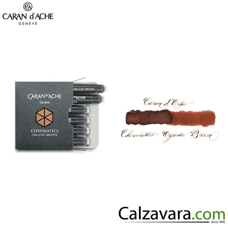 Caran d'Ache Cartucce Inchiostro Stilografico Ink Cartridges - Organic Brown