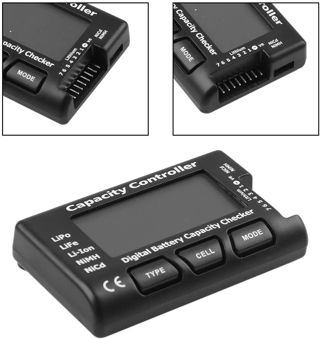 TESTER DI CONTROLLO BATTERIA AEG ASG SOFTAIR LI-PO LI-ION LI-FE MI-MH NI-CD CB04