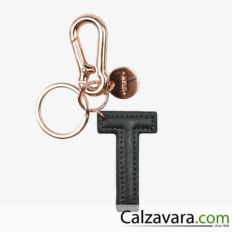 LEGAMI Portachiavi  Con Iniziale - Key Ring My Initial - T - Nero Black