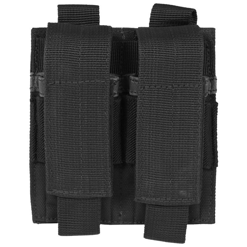 Patrol Militare Tattico Doppio Pistola Magazine Pouch Molle Sistema Airsoft Nero