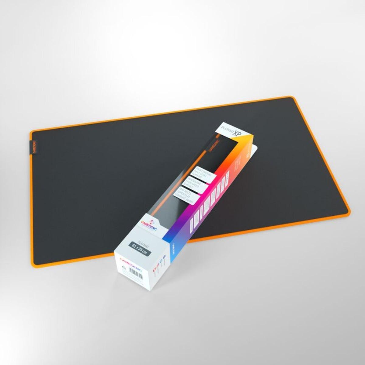Tappetino Playmat Gamegenic XP 61x35 cm Premium NERO ARANCIO mtg Magic Pokemon