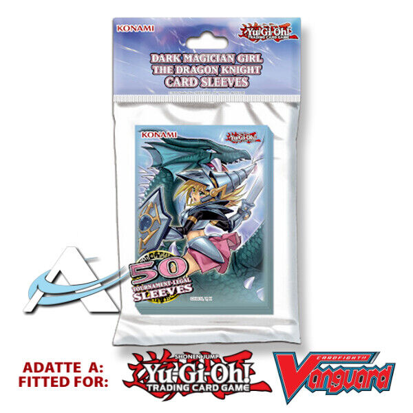 50 Bustine Sleeves Dark Magician Girl Dragon Knight Small Konami YUGIOH!