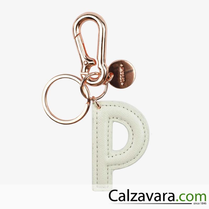 LEGAMI Portachiavi  Con Iniziale - Key Ring My Initial - P - Bianco White