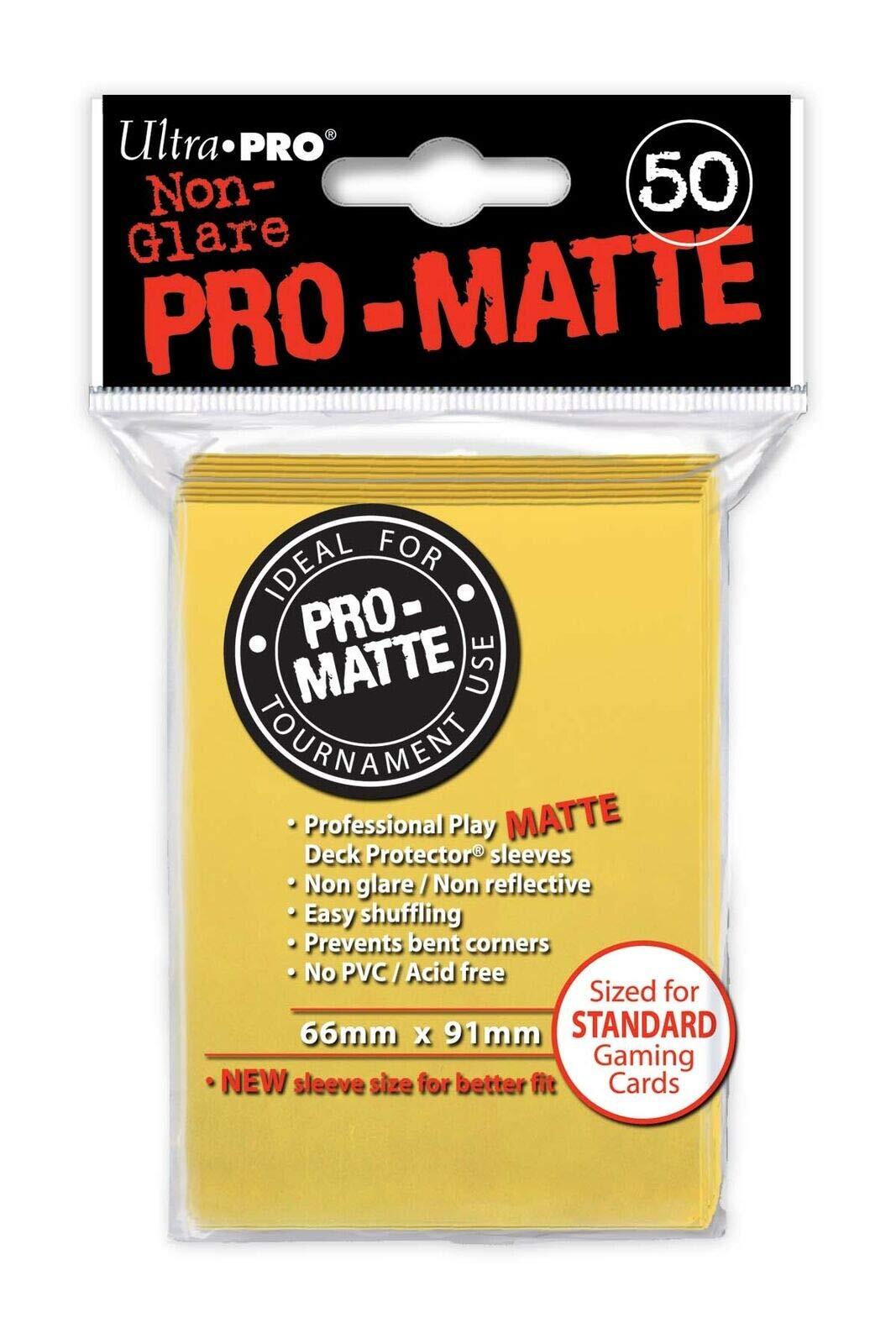 Ultra Pro SLEEVES Pro-Matte d12 Card Game (Yellow)