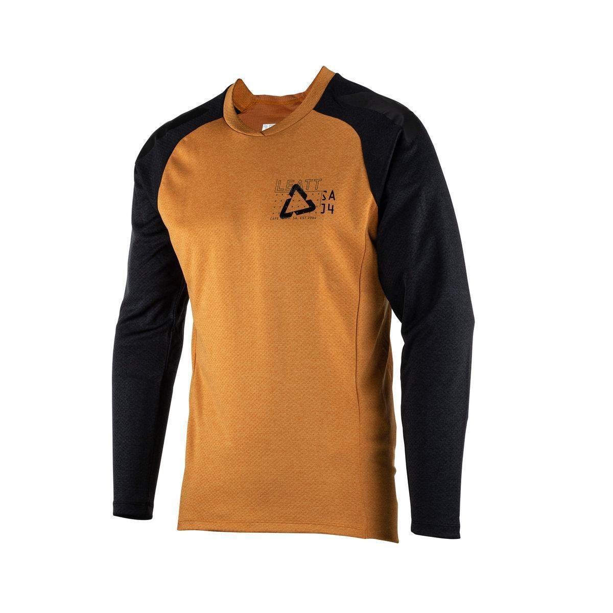maglia maniche lunghe invernale mtb 5.0 allmtn rust giallo/nero LEATT ciclismo