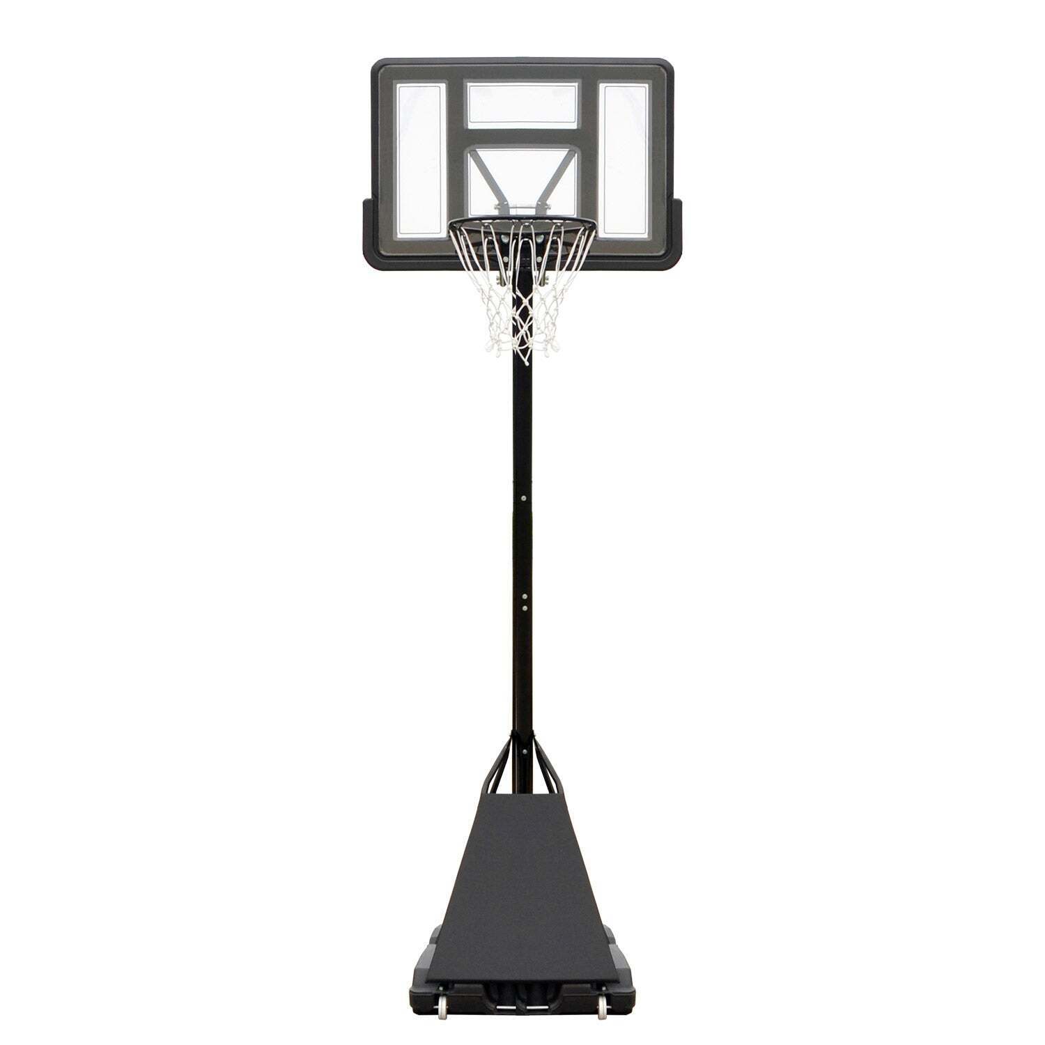 Canestro da Basket Esterno Altezza Allungabile 245-305 cm Base Zavorrabile Nero
