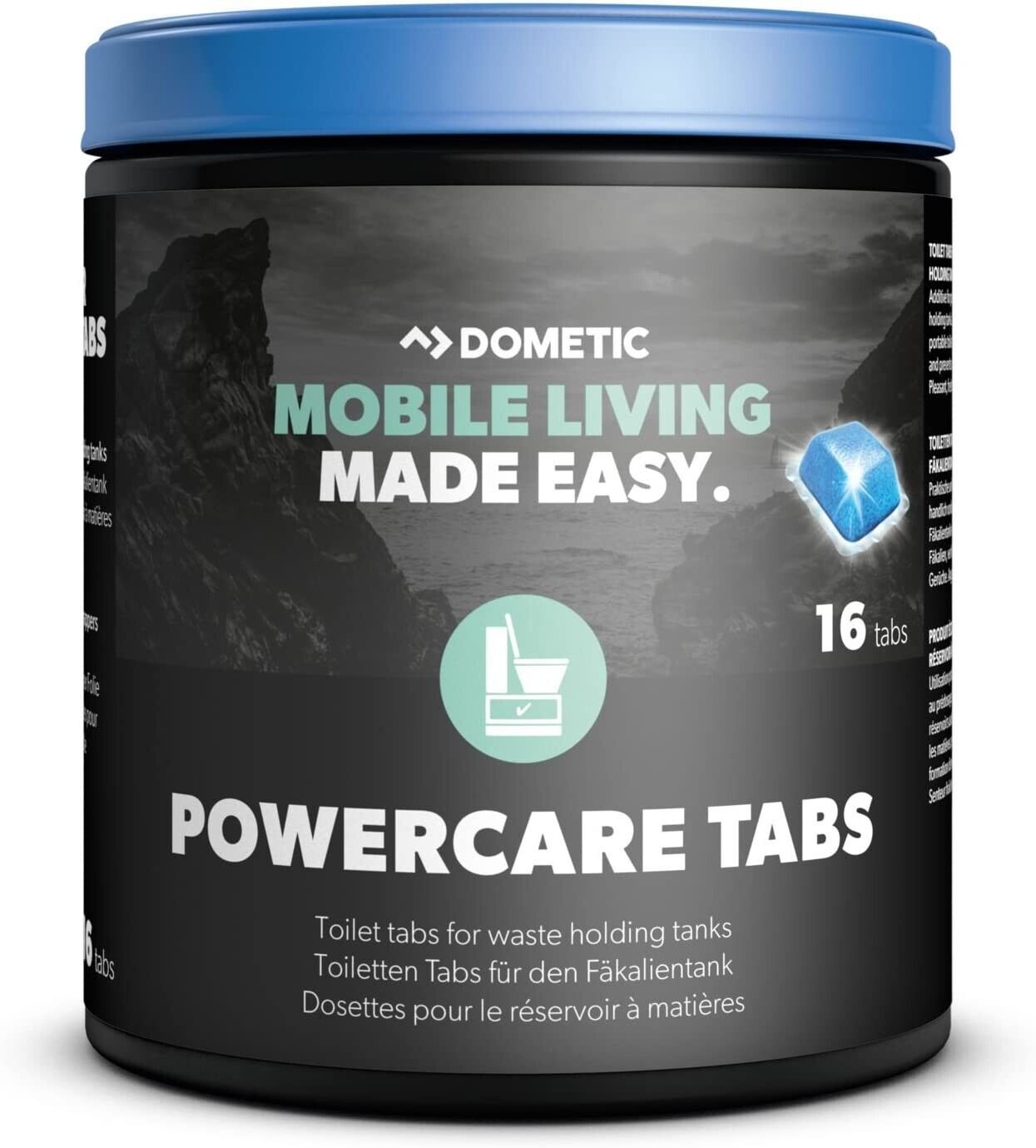 Disgregante nere Dometic Power Care Tabs Camper 16 bustine - Pronte all'uso