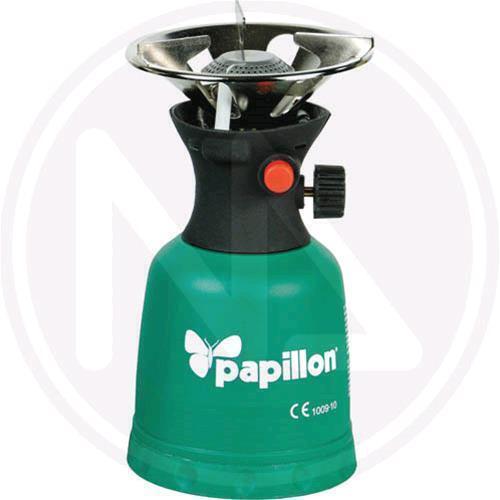 FORNELLO GAS per CARTUCCIA Accensione PIEZOELETTRICA PAPILLON da Campeggio
